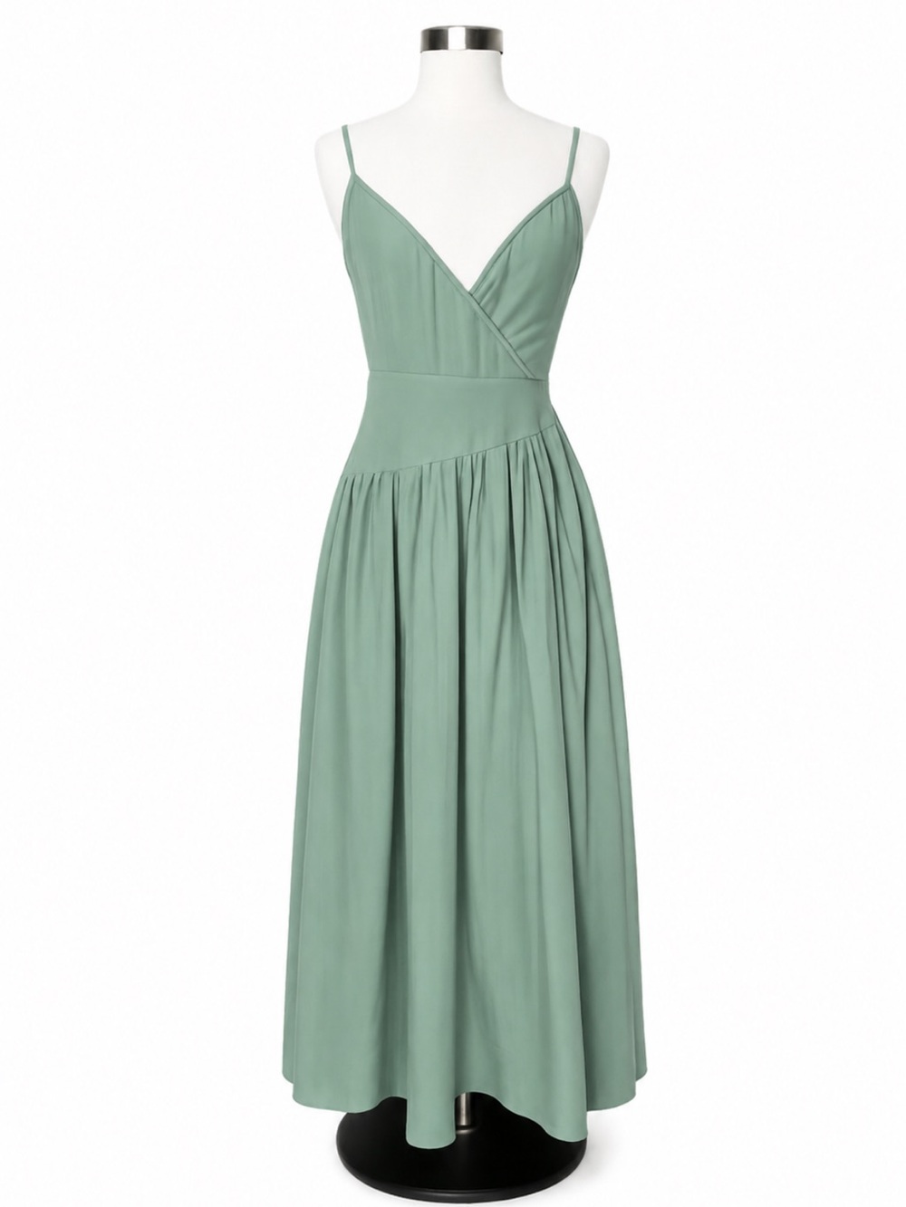 ASOS Sage Green Spaghetti Strap Midi Dress